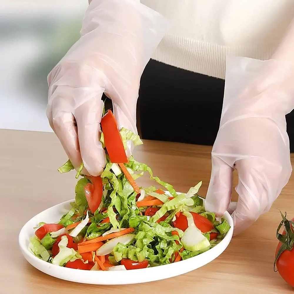 100 шт. одноразовые Нескользящие перчатки Размеры S/M/L/XL