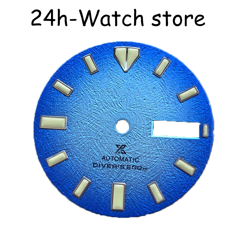 Nh35 dial Blue ocean pattern watch dail 28.5mm dial nh36 dial fit 4R36 NH35 NH36 movement  skx007 SKX009 men's watch enlarge