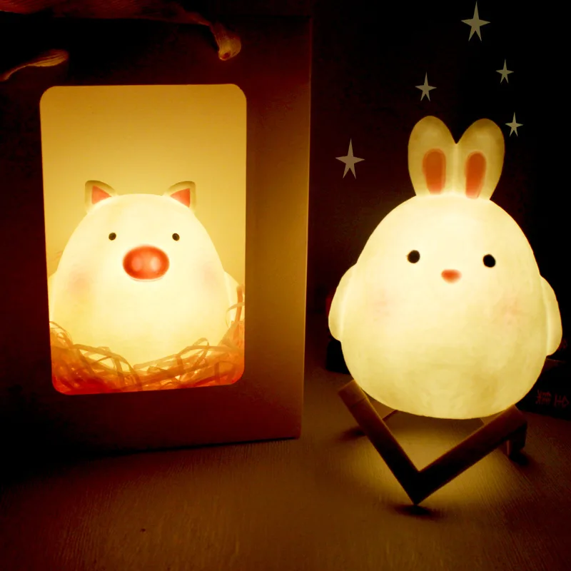 

LED Cute Cartoon Animal Shape Nightlight Girl Bedroom Bedside Atmosphere Decoration Child Birthday Gift Toy Doll Dreamcast Neon
