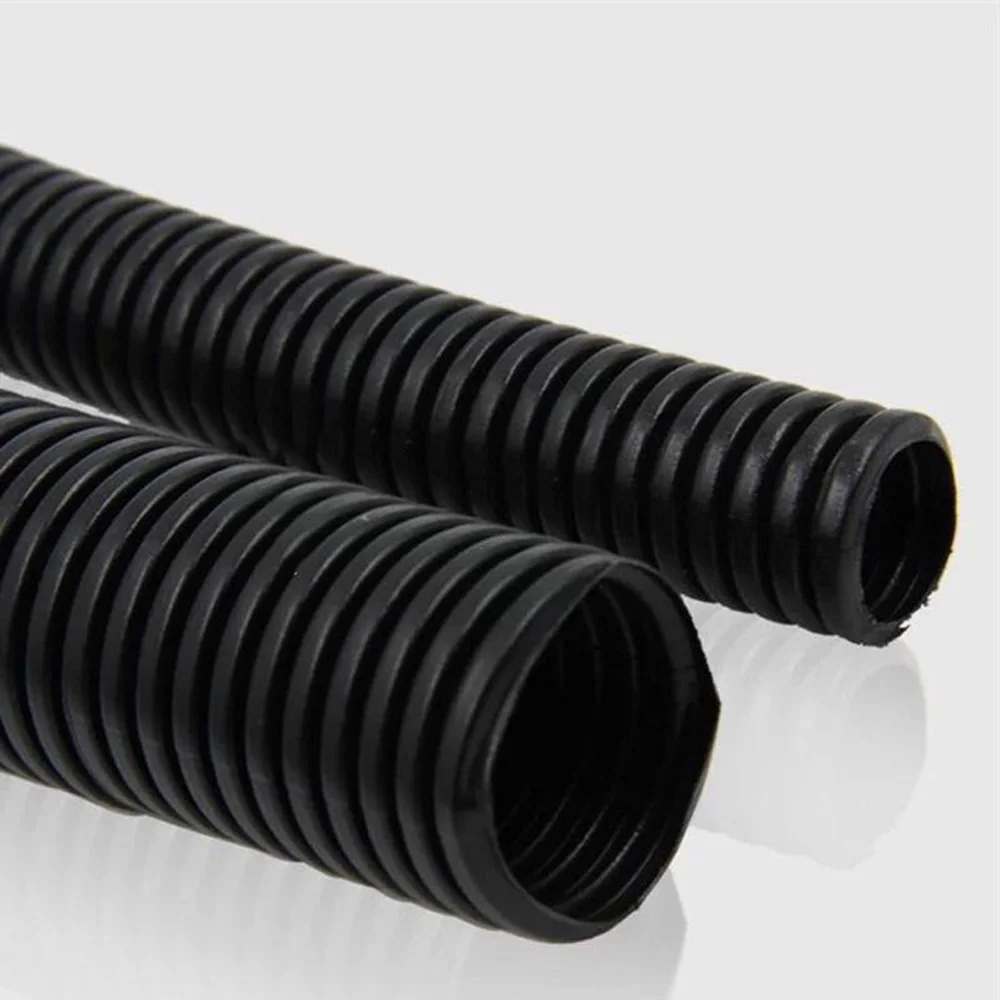 

Durable High Quality Wire Loom Tubing Sleeve Split Tools Tube Wear-Resistant 1/4" Wiring Black Electrical Home Opening section