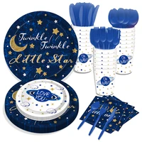 children song twinkle twinkle little star moon one first birthday party disposable tableware sets plates napkins oh baby party