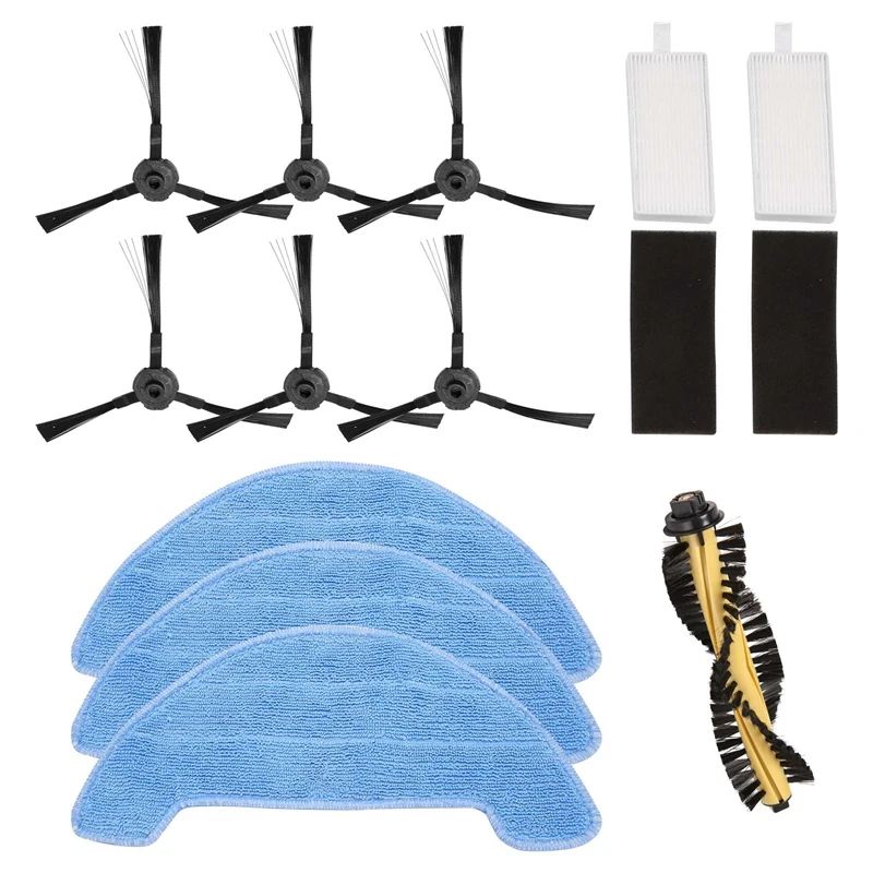 

Filter+Brushes+Mop+Sponge For Ecovacs Deebot Cen663 Cen664 Dm82 Vacuum Cleaner