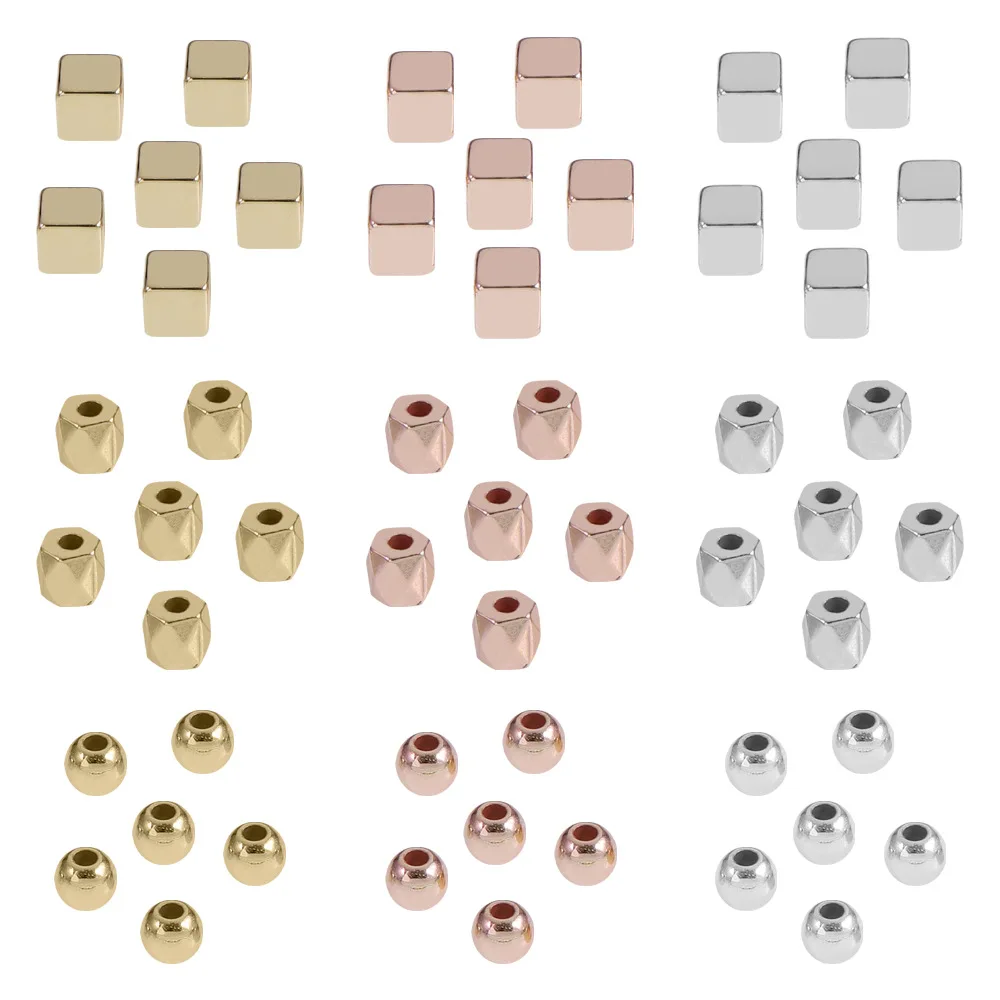 

1000 шт./пакет 18k золотые разделительные бусины аксессуары ручной работы Diy Beads свободный браслет с бусинами Jewelry Accessories