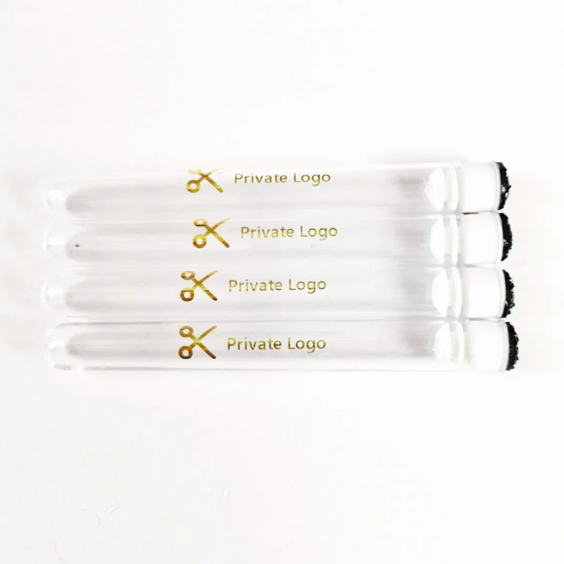 50/100Pcs Customized Eyelash Brush Tubes Custom Logo Rose Drill Head Reusable Eyebrow Brush Tube Eyelash Extension Applicator