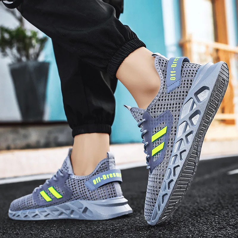 Лидер продаж синие мужские кроссовки с дышащей сеткой мужская удобная модная