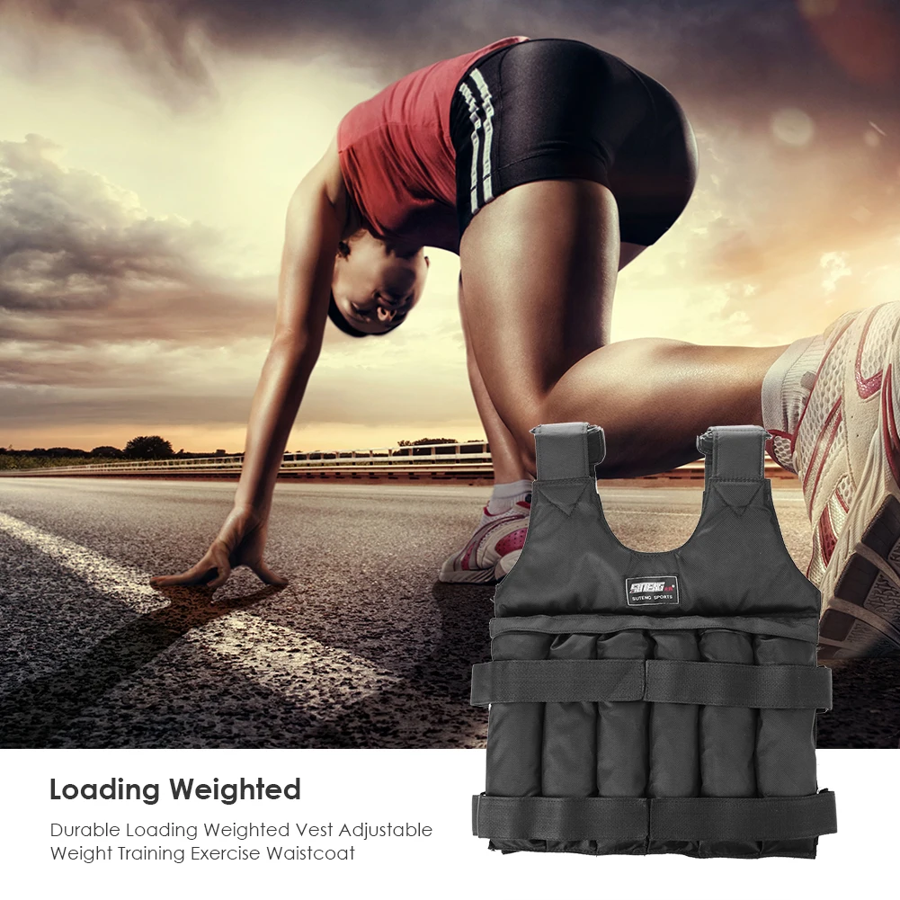 

Durable Loading Weighted Vest Adjustable Weight Training Exercise Waistcoat