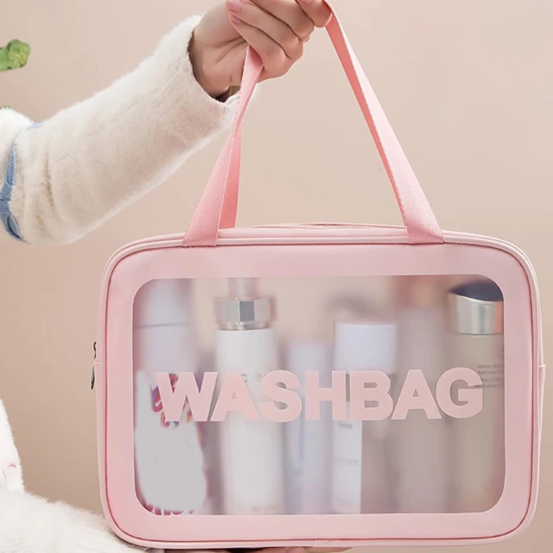 

1PC Transparent PVC Cosmetic Bag for Women Waterproof Makeup Bags Beauty Case Make Up Organizer Storage Bath Toiletry Wash Bag