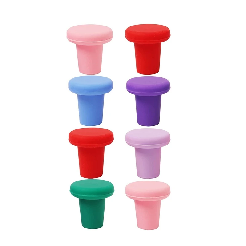 

Wine Bottle Stoppers,8 Pack Reusable Beer Bottle Sealer Covers Sparkling Wine Bottle Stoppers Beverage Bottle Stoppers