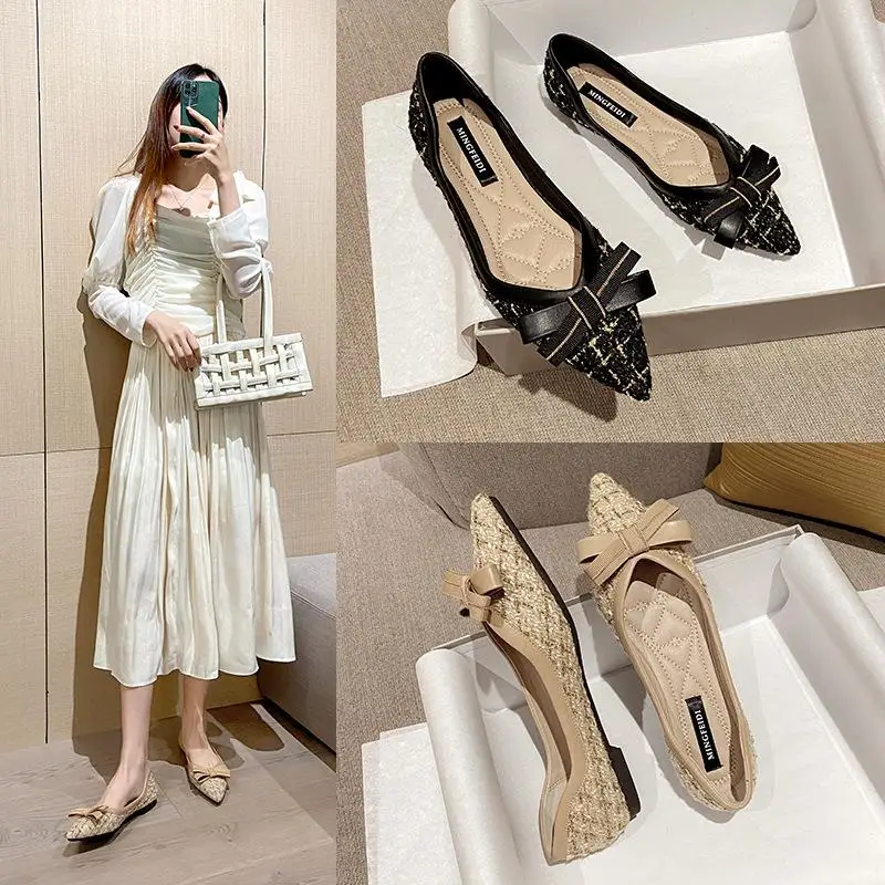 Новые весенние вечерние туфли красные однослойные на плоской подошве с острым