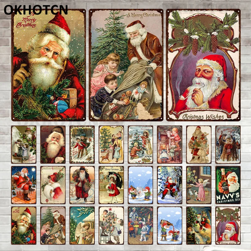 

Винтажный металлический Фотофон «Санта-Клаус», бавное пиво, поилка для бара, паба, клуба, кухни, дома, мужская пещера, Рождественское украшен...