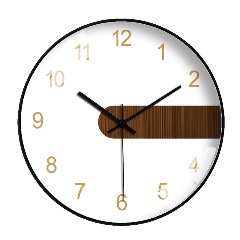 

Simple Wall Hanging Clocks Creative Modern Wall Clock Living Room Home Wood Color Reloj De Pared Bedroom Mute Watches EB5