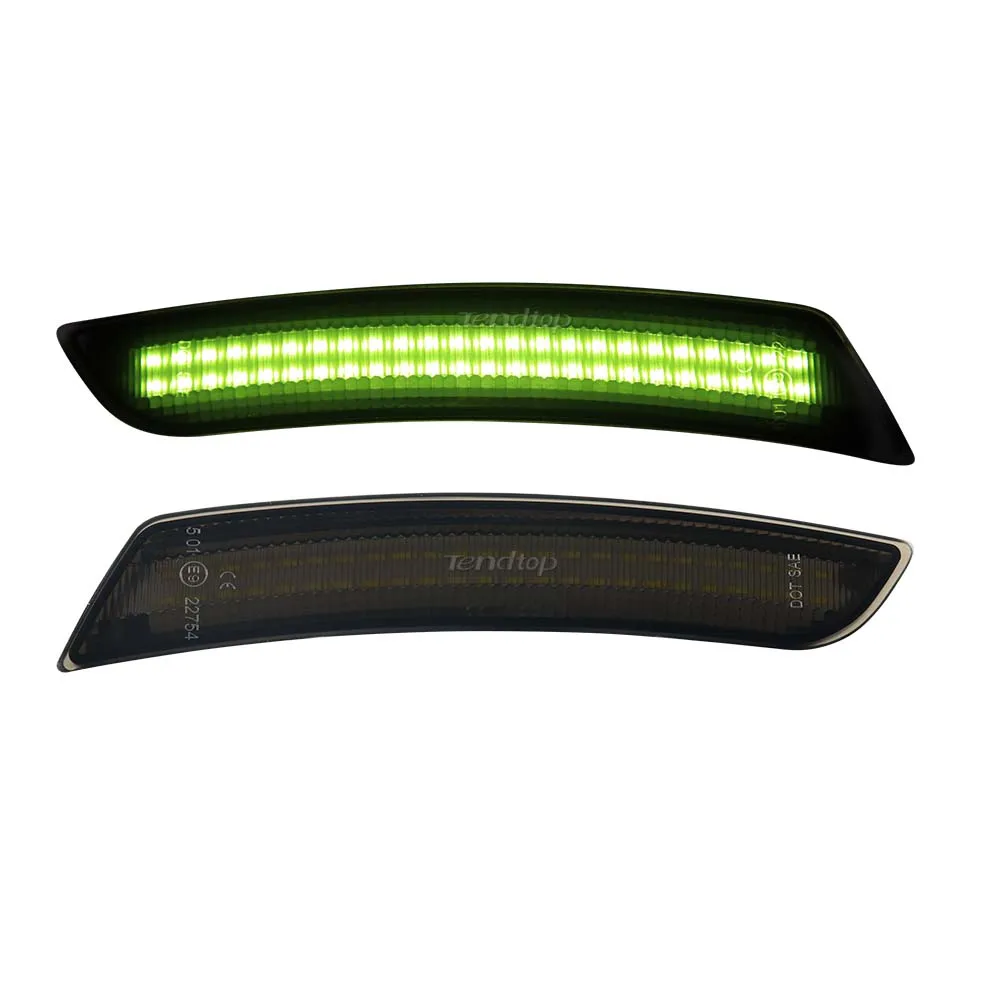 Дымовые линзы зеленые светодиодные боковые габаритные фонари передний и задний