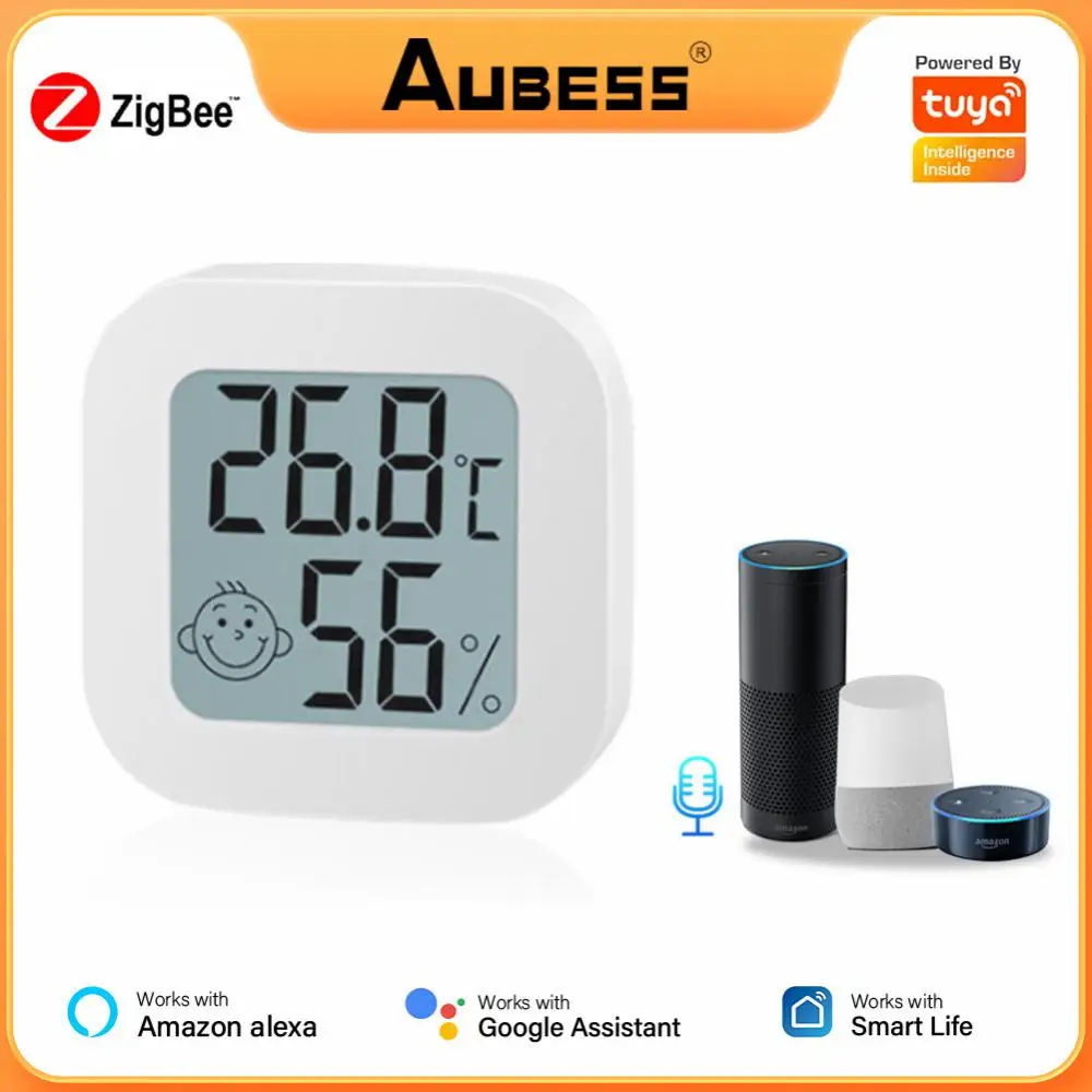

Mini LCD Digital Thermometer Hygrometer Zigbee Indoor Real-time Monitor Temperature And Humidity Sensor Gauge Weather Station