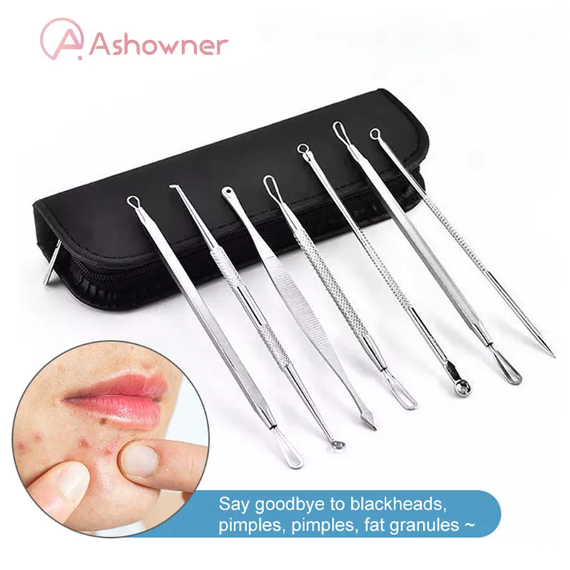 Blackhead Acne Remover Tool Stainless Steel Needles Comedone Black Spot Pimple Treatment For Face Skin Care Facial Pore Cleaner |