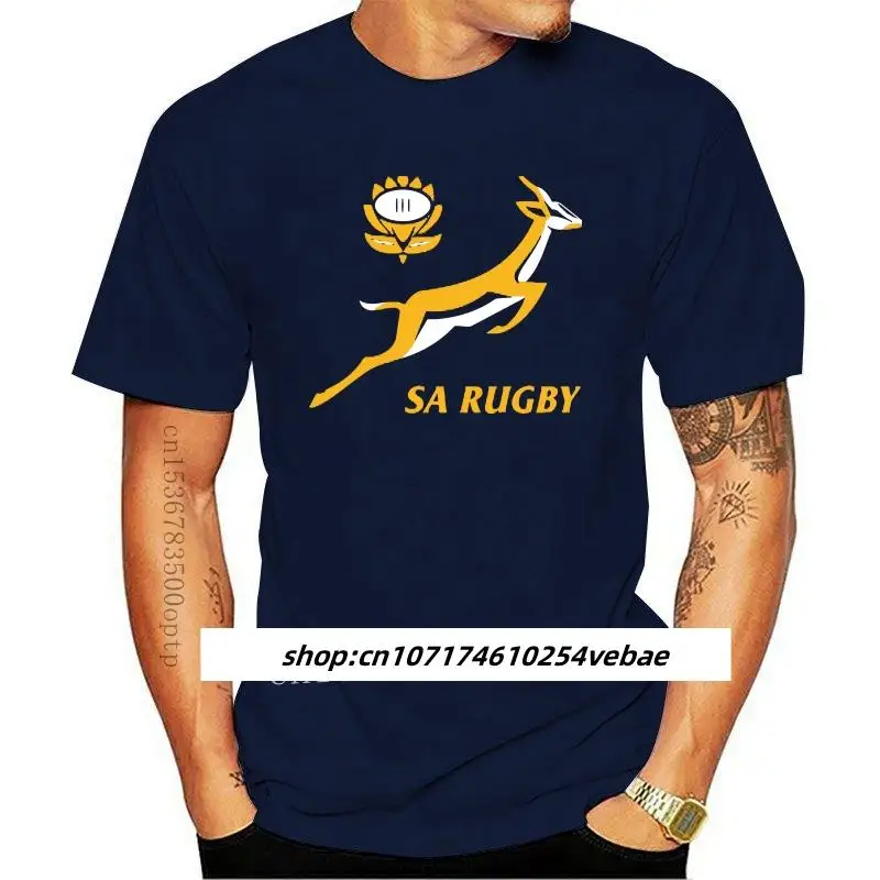 

Новинка, Мужская футболка с коротким рукавом, футболка унисекс для регби, Южной Африки, женская футболка