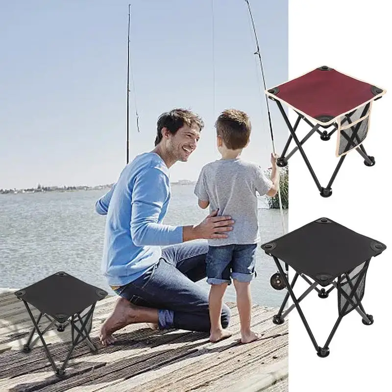 kempingowe składane krzesło antypoślizgowe krzesła z tkaniny Oxford Outdoor Camping Supplies Przenośne boczną kieszenią