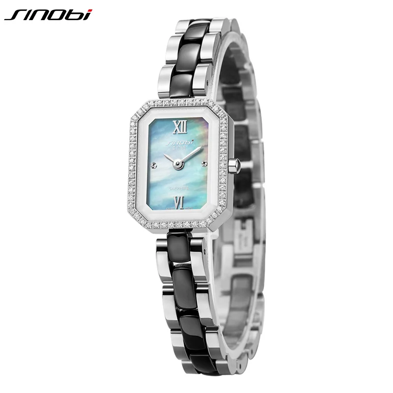 

SINOBI Fashion Elegent Women Watch Rectangle Diamond Luxury Woman's Quartz Wristwatches High Quality Ladies Clcok Montre Femme