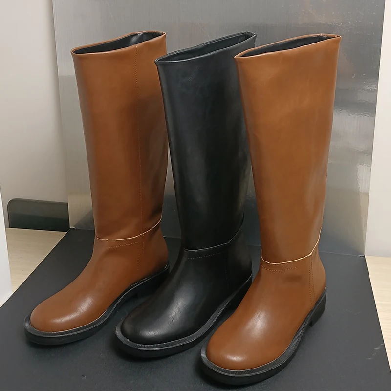 

Женские сапоги Челси в западном стиле, Новинка осени 2022, женские Современные Сапоги из искусственной кожи, женская обувь, модные сапоги с кр...