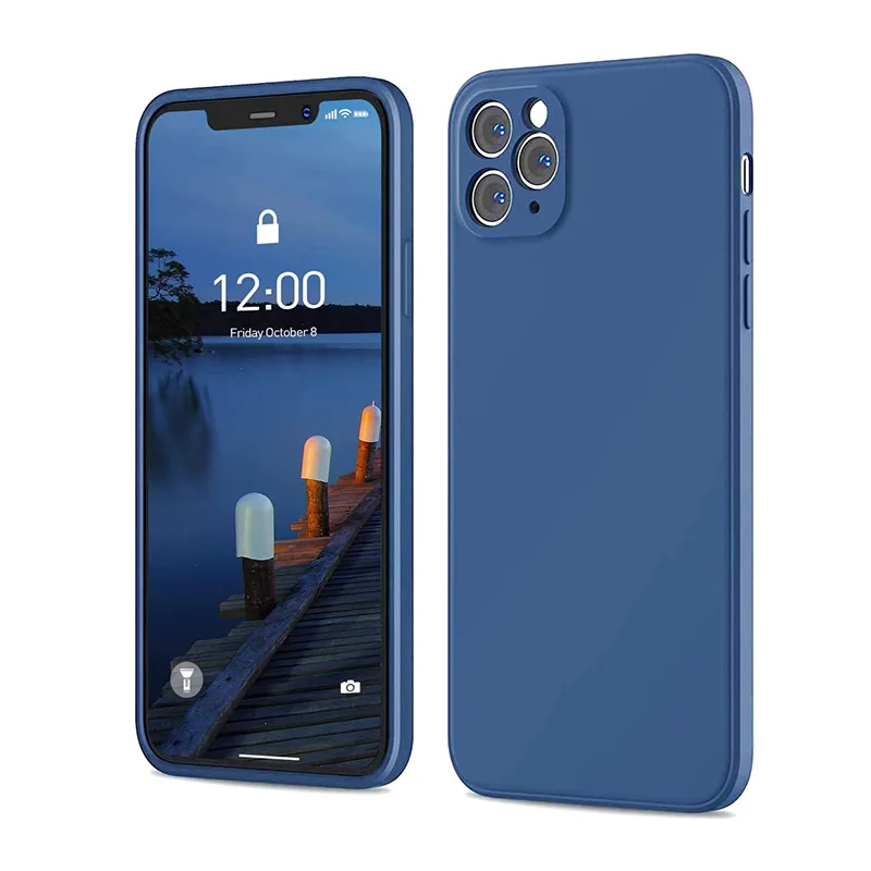 

For iPhone 12 11 13 Pro Max Case Luxury Original Liquid Silicone Soft Cover For iPhone 6s 6 Xr Xs Max X 8 7 Plus Shockproof Case