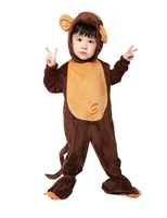 child monkey jumpsuit costume boy girl pajamas animal pyjamas jumpsuit foot cover