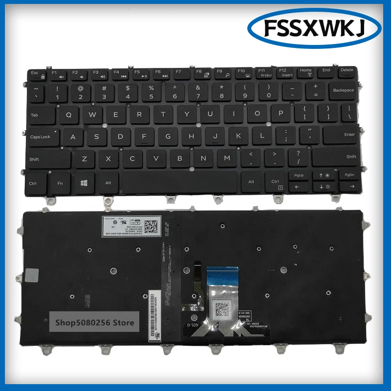 (98% Новинка) Клавиатура для ноутбука DELL XPS 13 9365 P71G 0WPCF9 PK131QS1A00 английская черная с