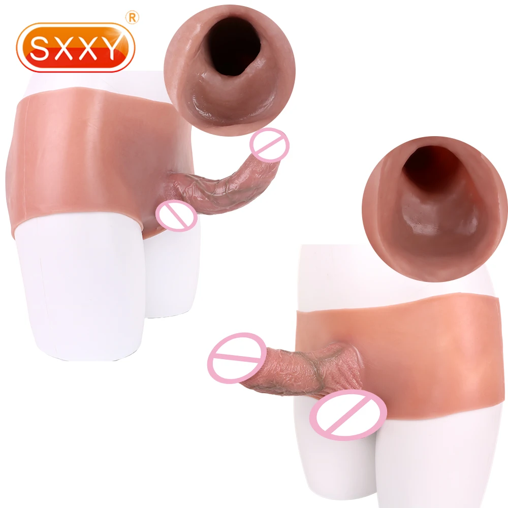 SXXY страпон реалистичные брюки с рукавами для пениса ультра полым