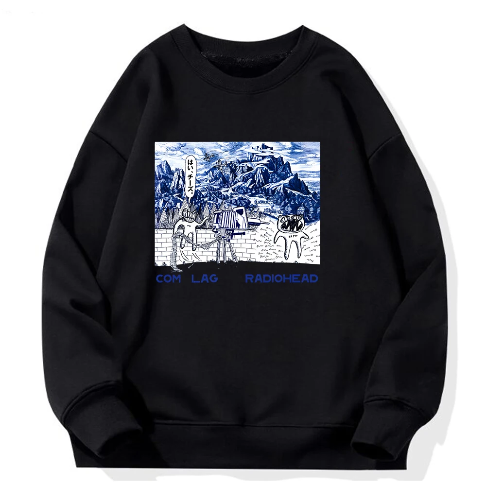 

United Kingdom Rock Band Radiohead Hoodie Hip Hop Unisex Music Album Print Swea Vintage Men's Women's Pullovers Kpop Long Sleeve