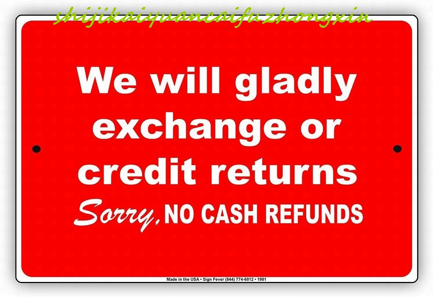 Знак декора гаража Мы завершаем обмен или кредитные возврата. Извините возврат