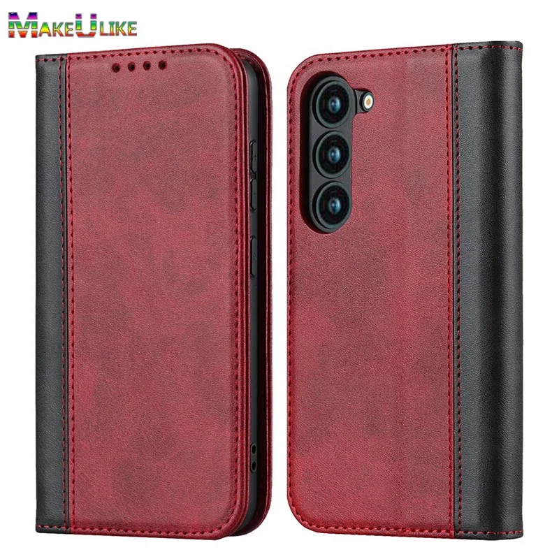 

Color Blocking Wallet Case for Samsung Galaxy S23 Ultra Case Soft Leather Magnetic Flip Case for Samsung S23 Plus Ultra Cover
