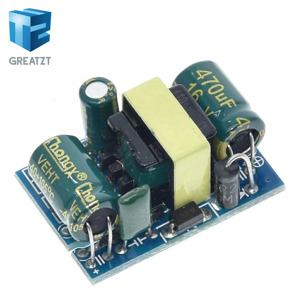 Фото Блок питания GREATZT AC-DC 12В 450мА 5Вт, понижающий преобразователь (модуль) для Arduino DIY KIT №1