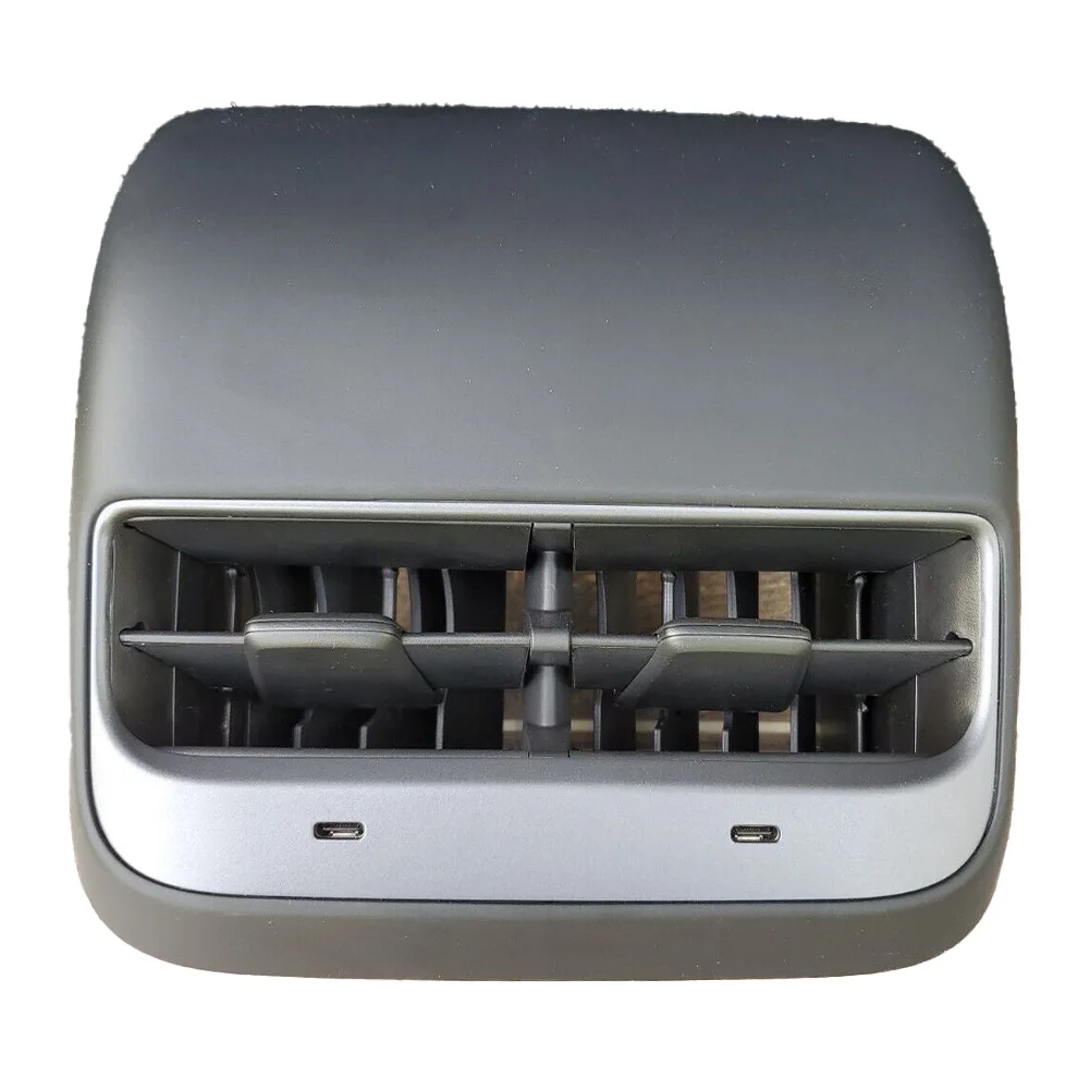 

High Quality Rear Air Vent Console Durable Easy Installation Part Plastic Replacement USB Hubs Interface Black