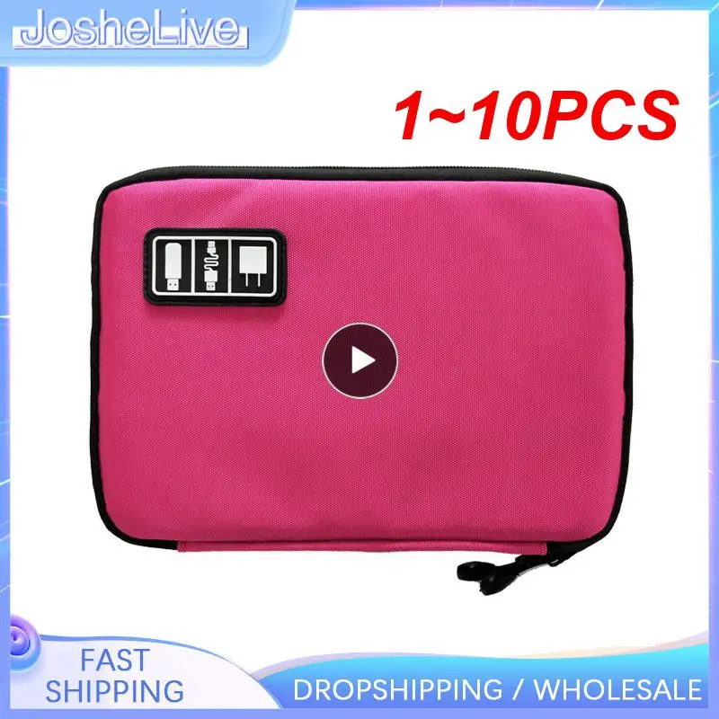 

1~10PCS Travel Cable Bag Portable Digital USB Gadget Organizer Charger Wires Cosmetic Zipper Storage Pouch kit Case Accessories