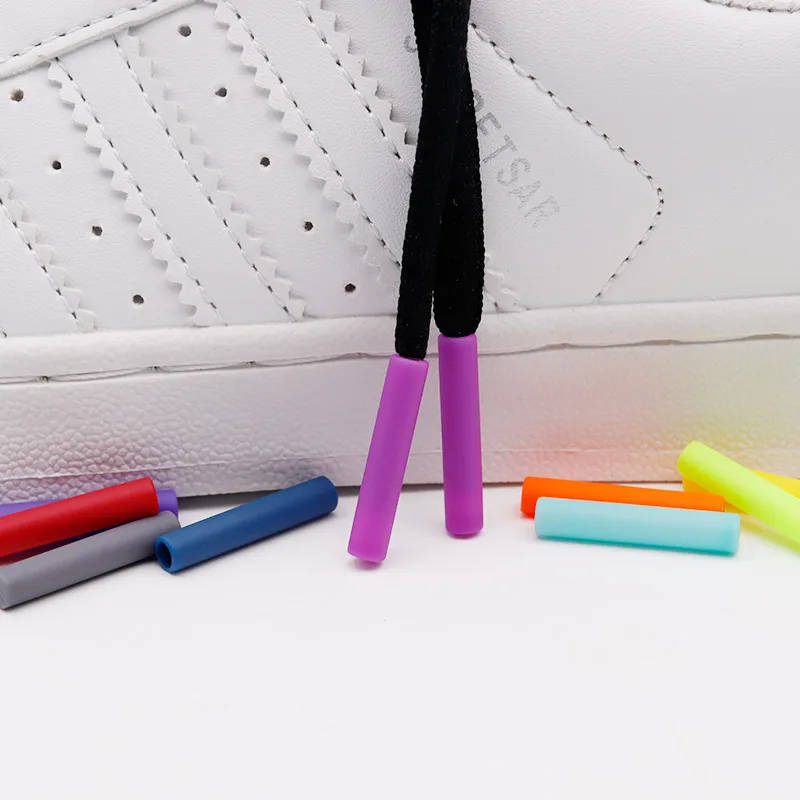 100pcs Wholesale Coolstring Colorful Plastic Aglets 25.5*5MM Beauty Decoration Shoe Rope Soft Accessories Cylindrical Laces Tips