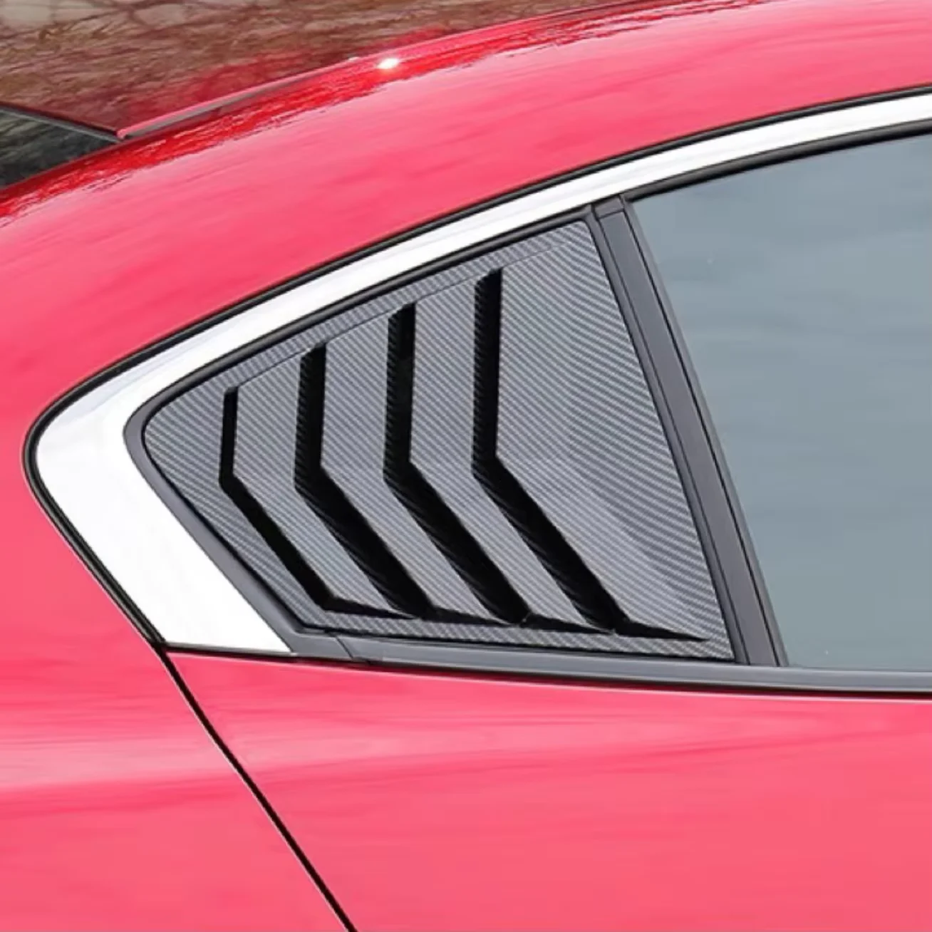 Для Mazda 3 Axela Sedan 2020 2021 2022 Автомобильная задняя жалюзи боковая крышка наклейка