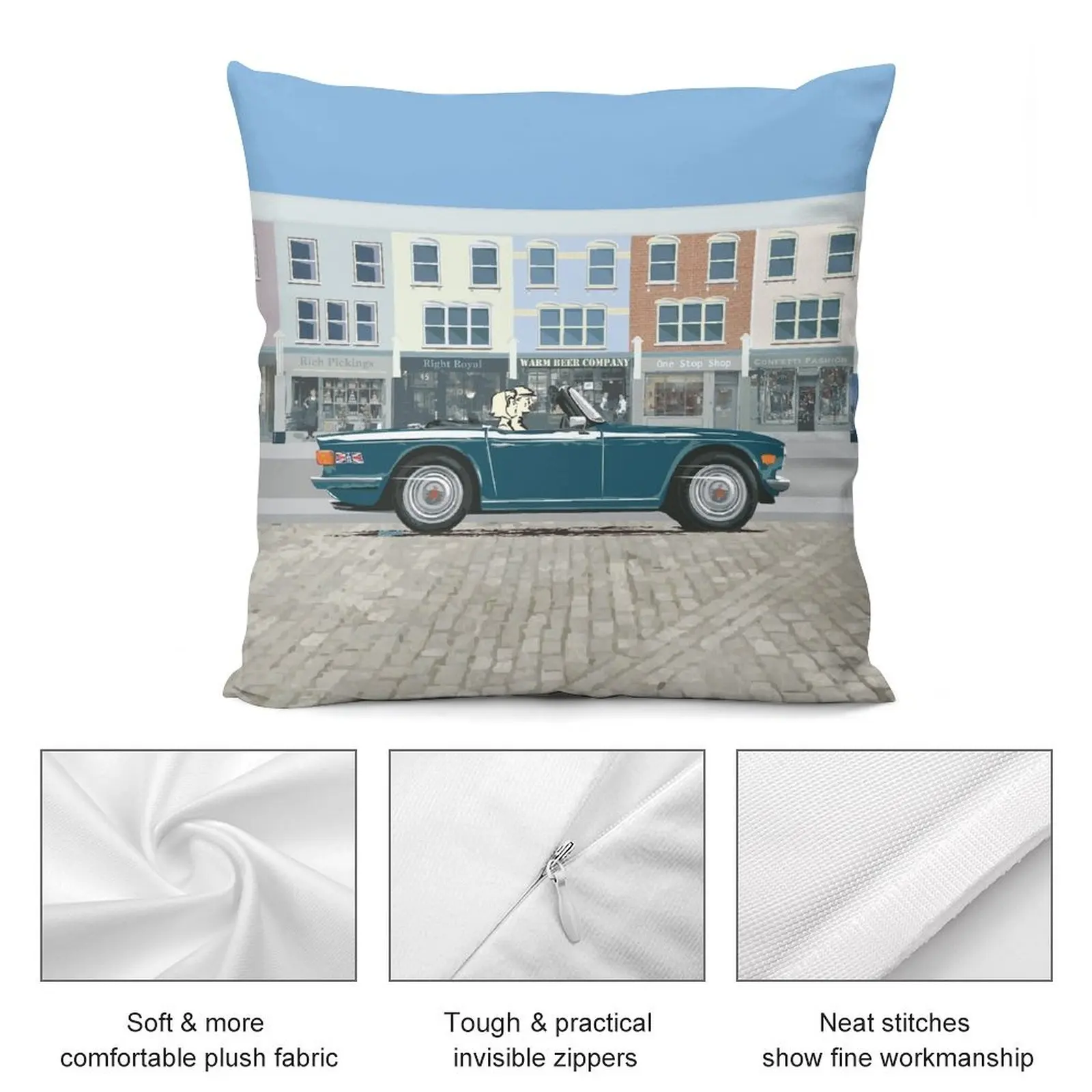 Кряква зеленого цвета TR6 – классическая подушка для британского спортивного