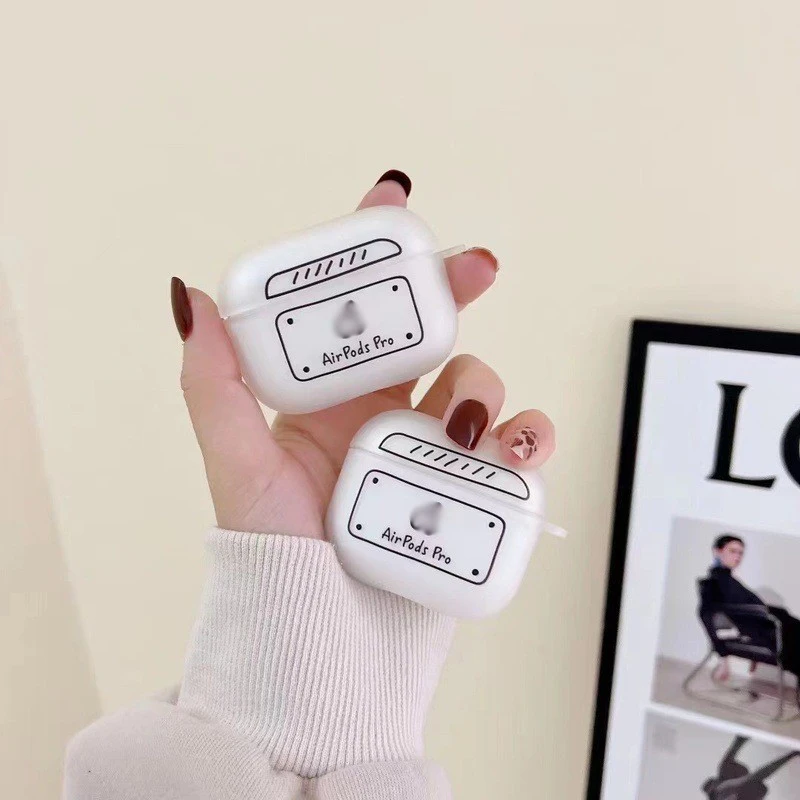 Two-dimensional Comic Lines Mobile Phone Case for iPhone14 Pro Max 12 13 11 14 Plus Women's Airpods3 Silicone Protective Cover