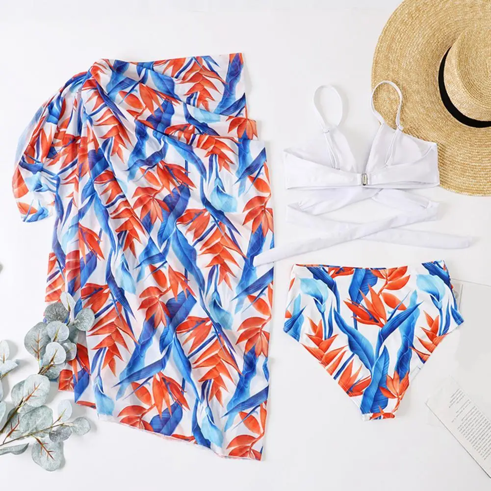 

3 шт./компл. летний купальник, удобная Пляжная одежда, привлекательный летний купальник без косточек, женский купальный костюм для плавания