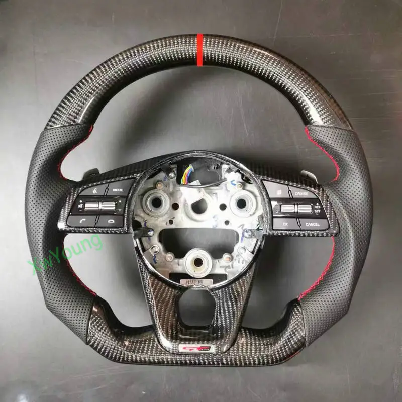 

Для KIA Forte GT GT-Line индивидуальный руль из 100% настоящего углеродного волокна с кожей/алькантары