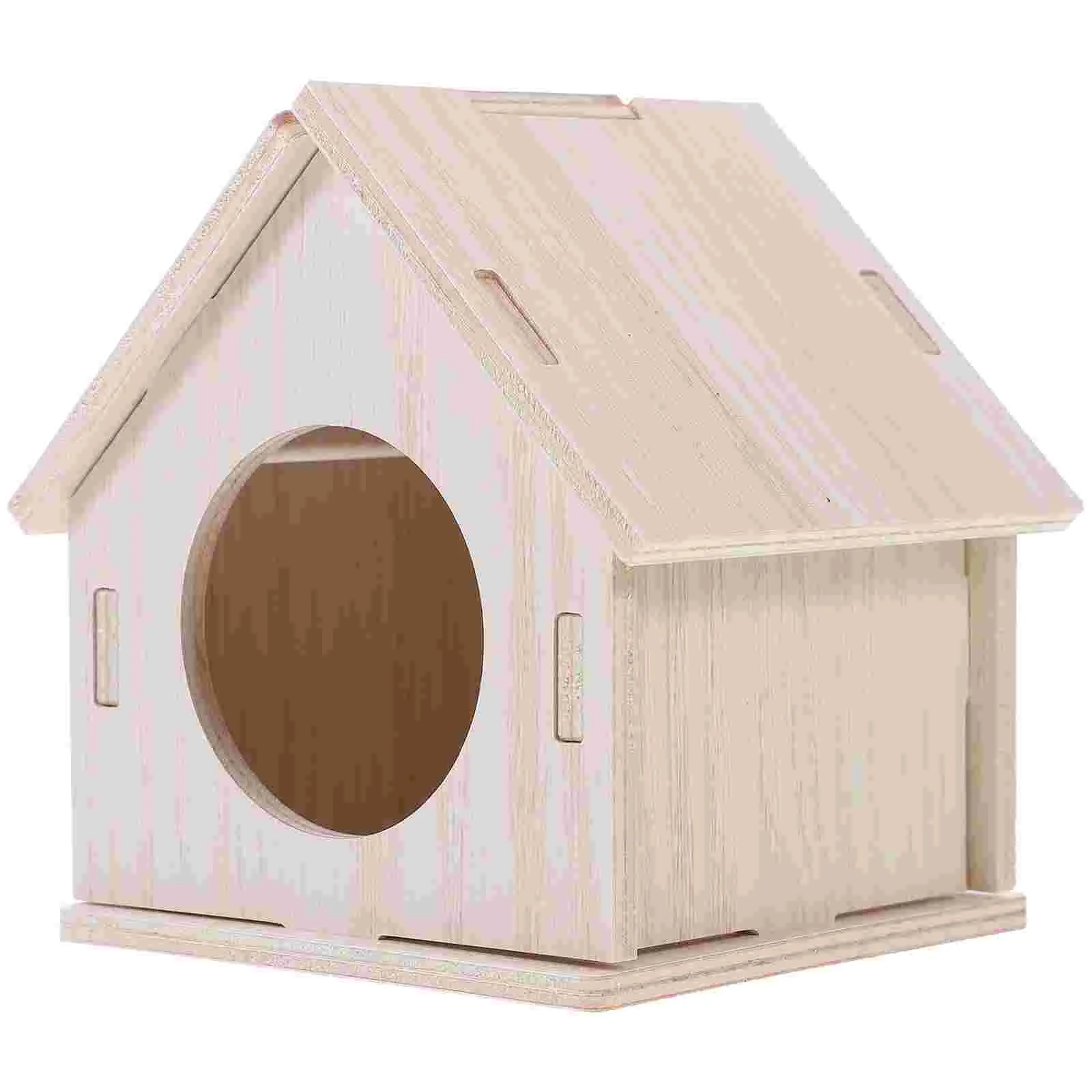 

Hamster Wooden House Squirrel House Pet Wooden Hideout Guinea Cage Hideout