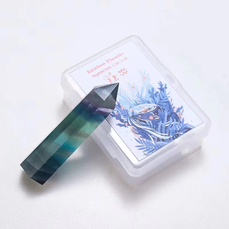 

Двенадцать созвездий гадания натуральные различные Кристальные кварцевые точки Подарочная коробка для продажи