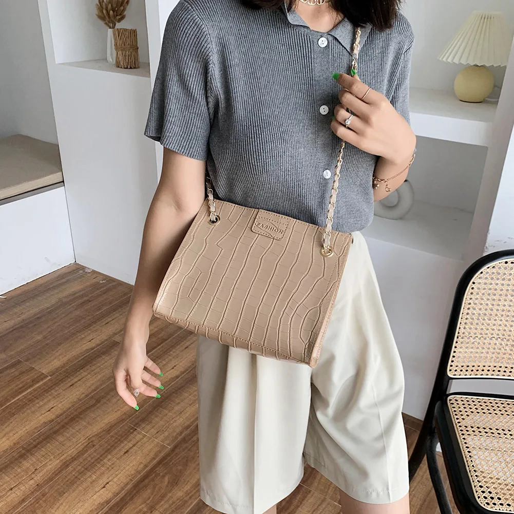 

Сумки-мессенджеры на плечо из искусственной кожи с каменным узором, женские вместительные сумки, модная Изысканная сумка для покупок