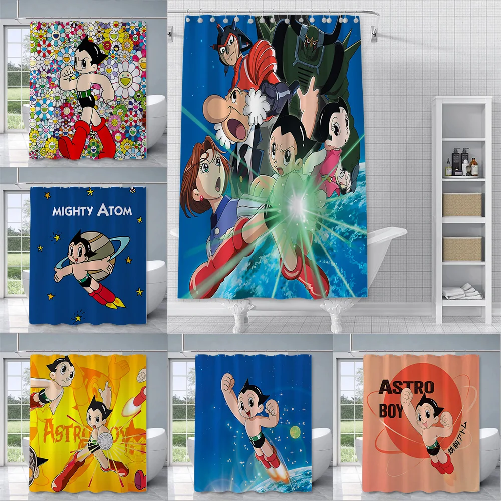 Занавеска для душа мальчиков аниме A-Astro Водонепроницаемые Яркие шторы ванной