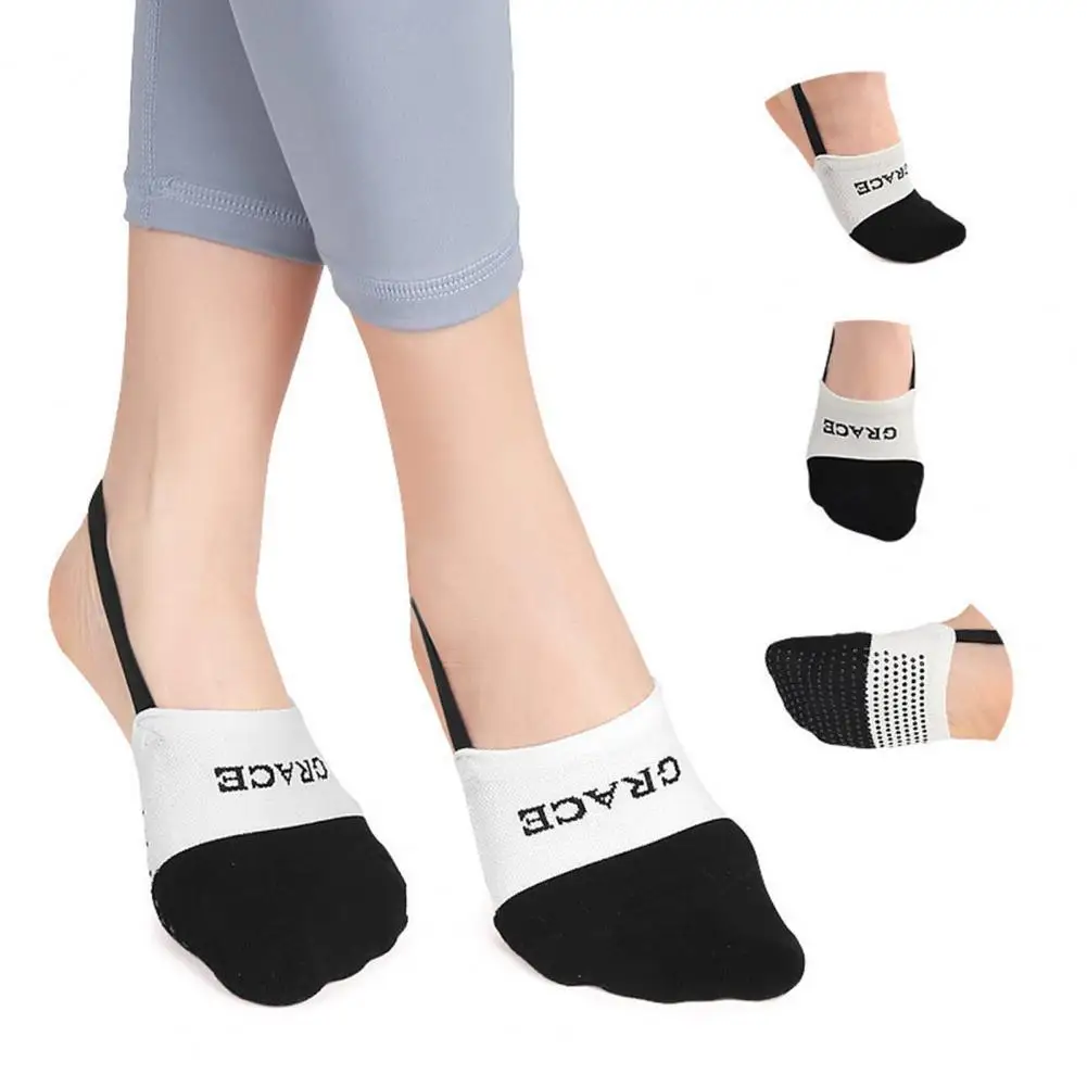 

1 Pair Useful Not Easy To Deform Anti-slip Contrast Color Grips Women Socks Exercise Supplies Grips Women Socks Dance Socks
