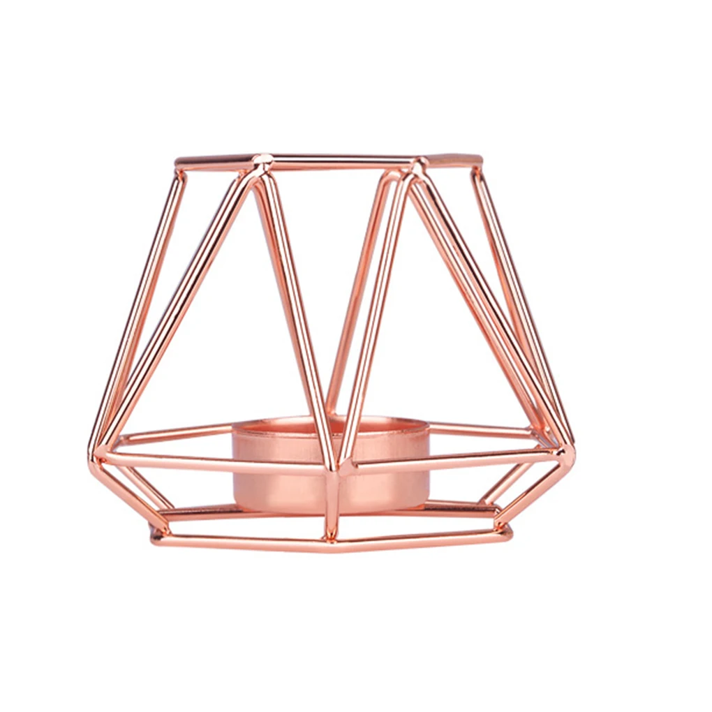 S Geometric Candlestick Metal Tealight Votive Candle Cup Home Decoration