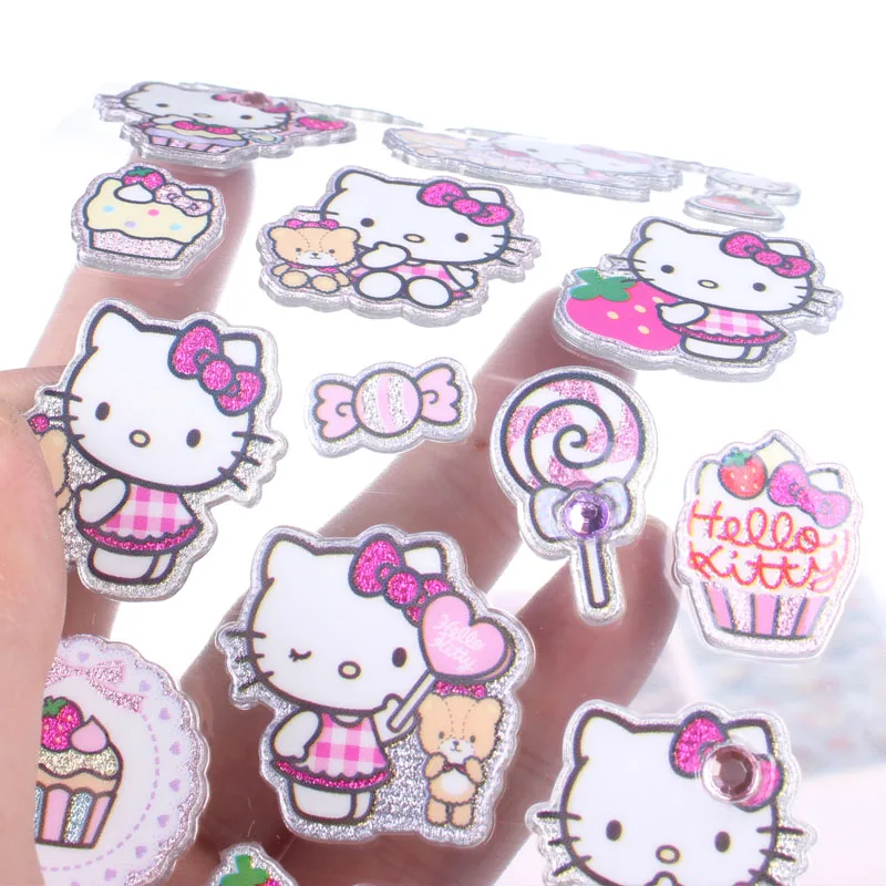 

Hello Kitty Cartoon 3D Sticker Diamond Baby Girl Bubble Sticker Picture Book