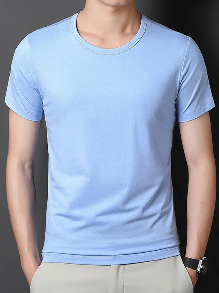 

1448-21.53 Shirts Plain Long Sleeve T Shirt Men Slim Fit Undershirt Armor Summer