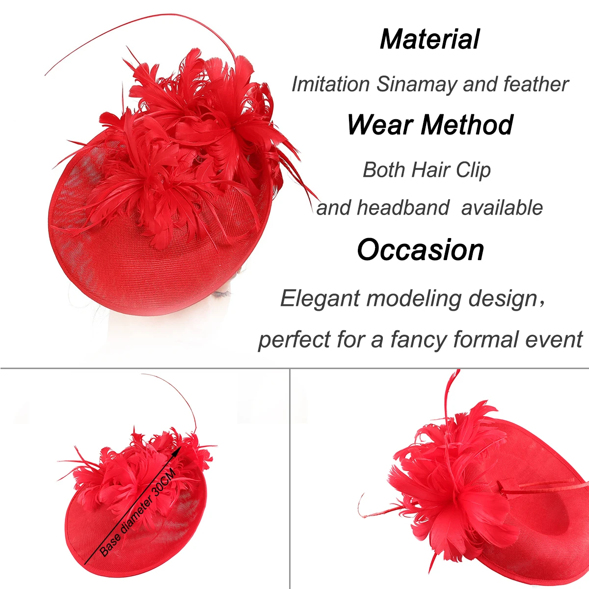 Головной убор женский с имитацией большого Дерби модная Вуалетка головной для