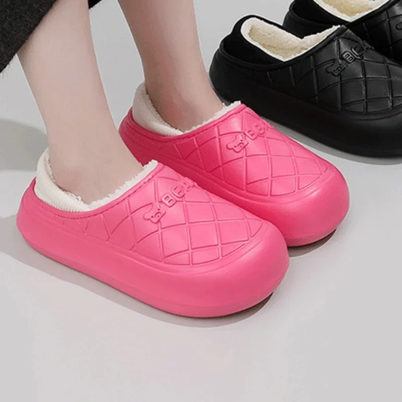 

Женские зимние теплые тапочки на плоской подошве, домашняя обувь, зимние теплые хлопковые тапочки, теплые меховые тапочки, плюшевые тапочки, обувь для пар