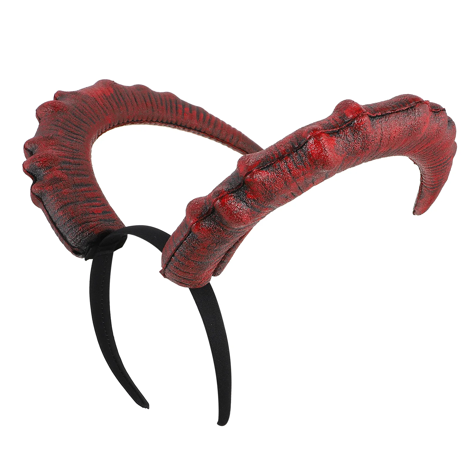 

Devil's Horn Headband Carnival Celebration Headdress Croissant Hair Hoop Prop Pu