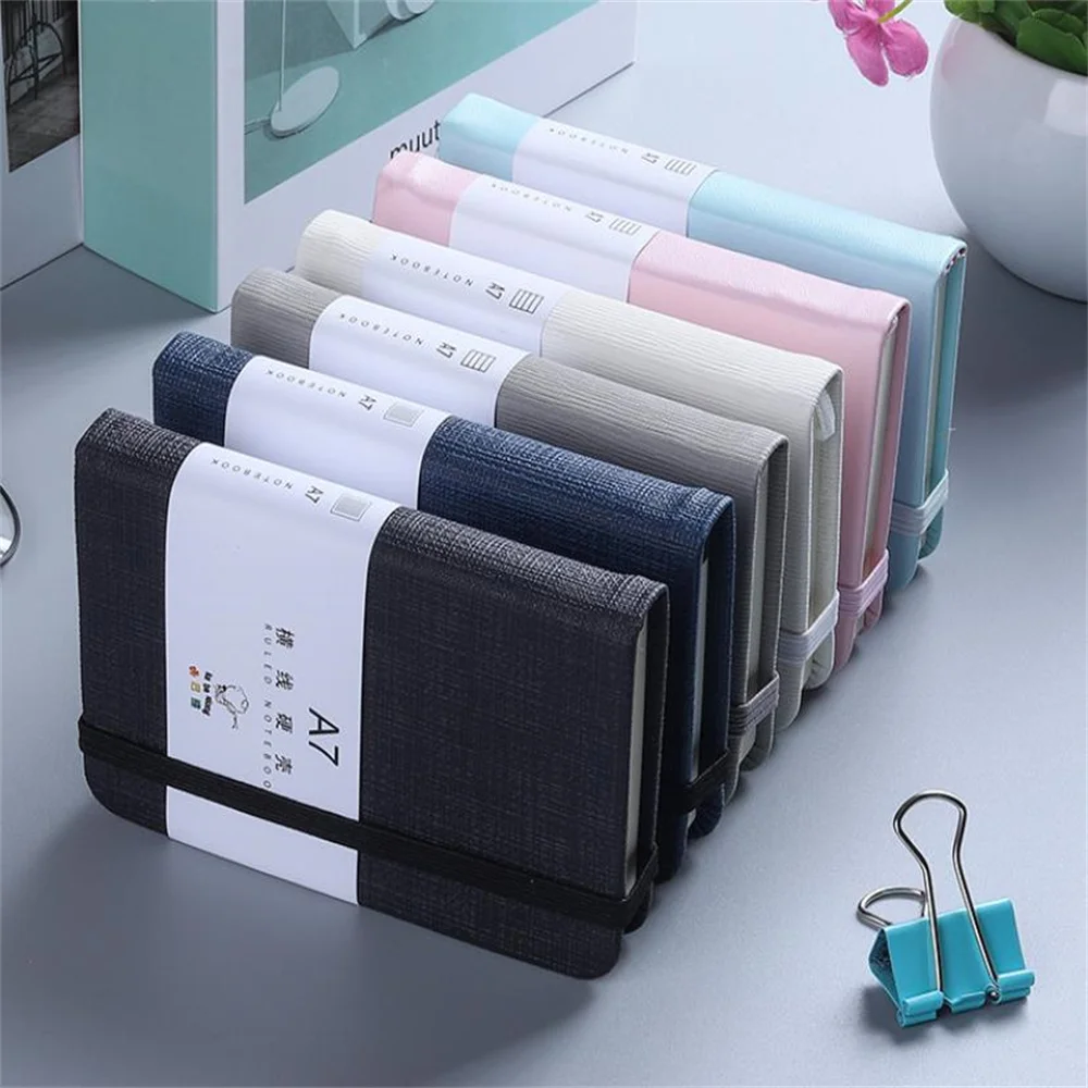 

1Pc A7 Mini Strap Notebook Portable Pocket Notepad Book Organizer Cute Weekly Daily Planner Sketchbook Office School Stationery